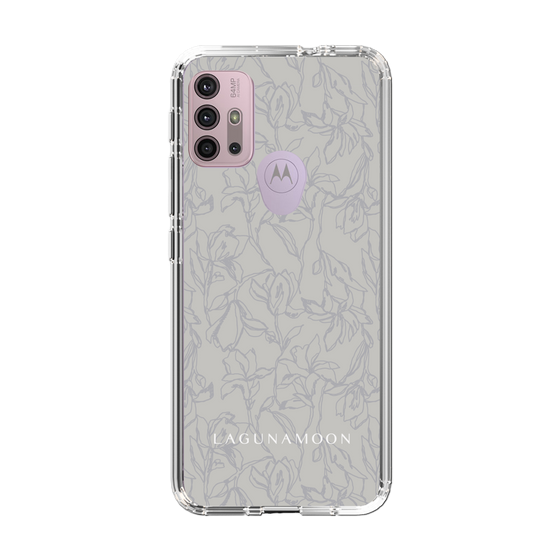 Slim Protection Case［ LAGUNAMOON - FlowerPattern - Grey ］