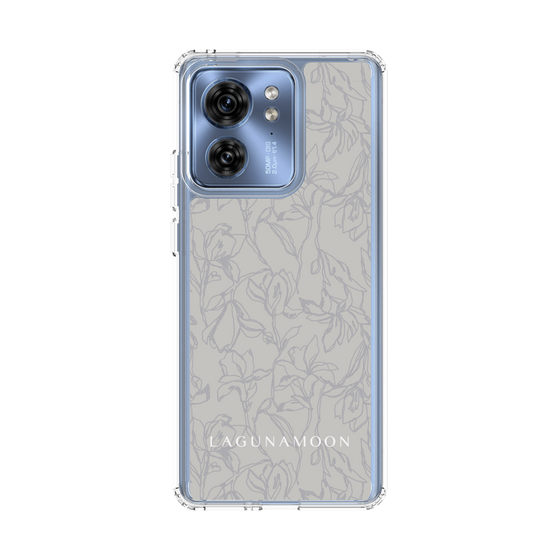 Slim Protection Case［ LAGUNAMOON - FlowerPattern - Grey ］