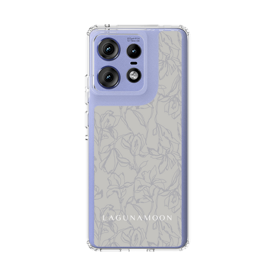 Slim Protection Case［ LAGUNAMOON - FlowerPattern - Grey ］
