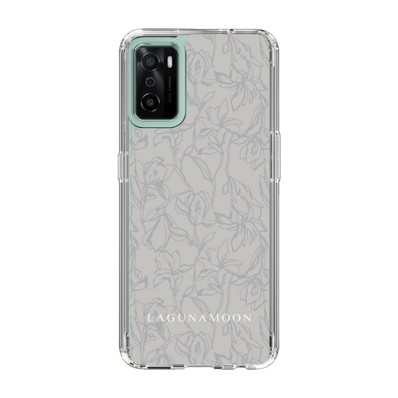 Slim Protection Case［ LAGUNAMOON - FlowerPattern - Grey ］