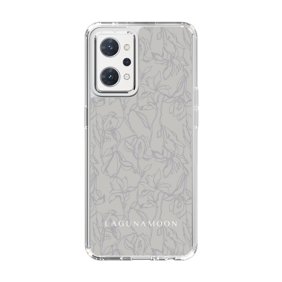 Slim Protection Case［ LAGUNAMOON - FlowerPattern - Grey ］