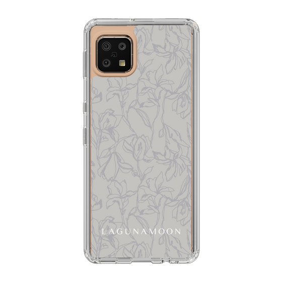Slim Protection Case［ LAGUNAMOON - FlowerPattern - Grey ］