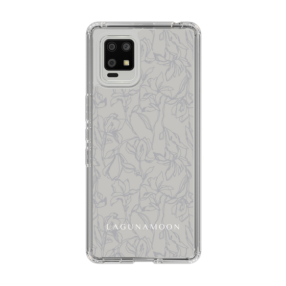 Slim Protection Case［ LAGUNAMOON - FlowerPattern - Grey ］