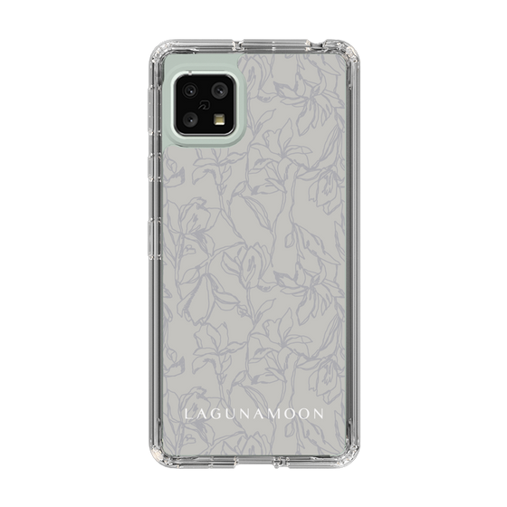 Slim Protection Case［ LAGUNAMOON - FlowerPattern - Grey ］