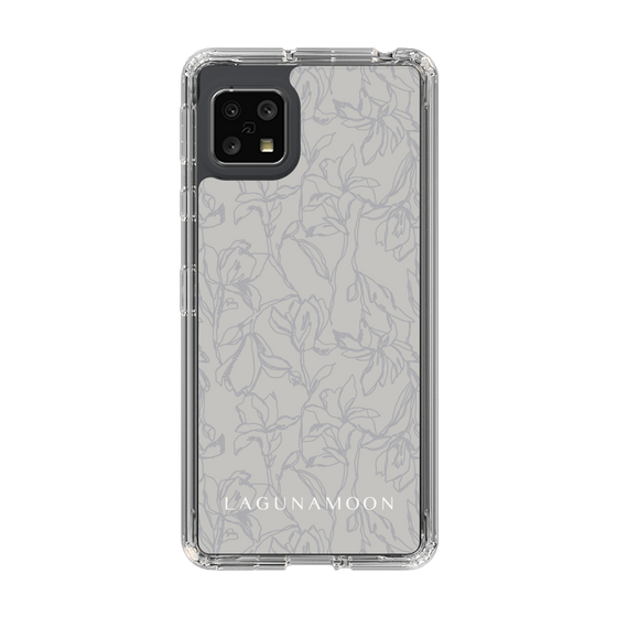 Slim Protection Case［ LAGUNAMOON - FlowerPattern - Grey ］