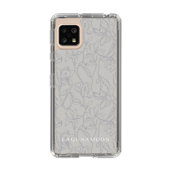 Slim Protection Case［ LAGUNAMOON - FlowerPattern - Grey ］