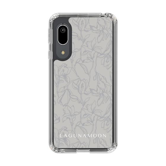 Slim Protection Case［ LAGUNAMOON - FlowerPattern - Grey ］