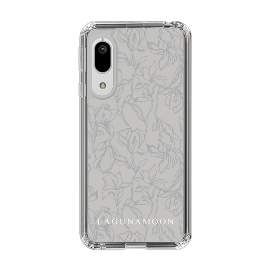 Slim Protection Case［ LAGUNAMOON - FlowerPattern - Grey ］