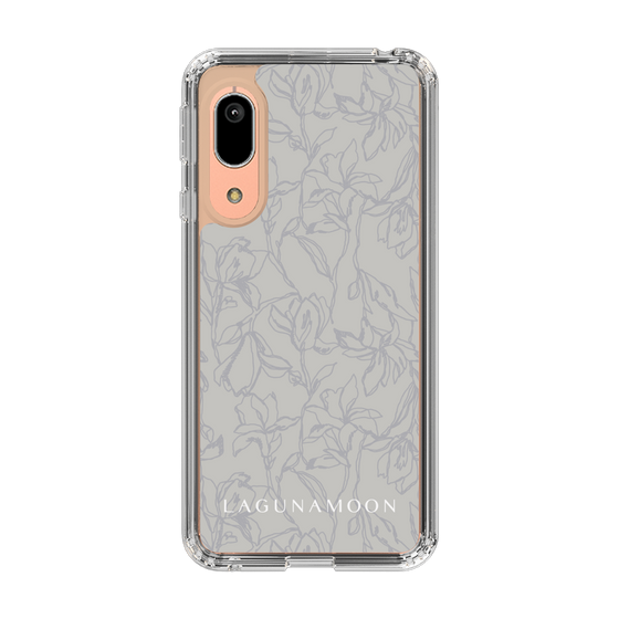 Slim Protection Case［ LAGUNAMOON - FlowerPattern - Grey ］