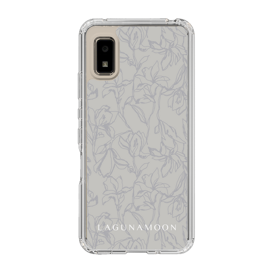 Slim Protection Case［ LAGUNAMOON - FlowerPattern - Grey ］