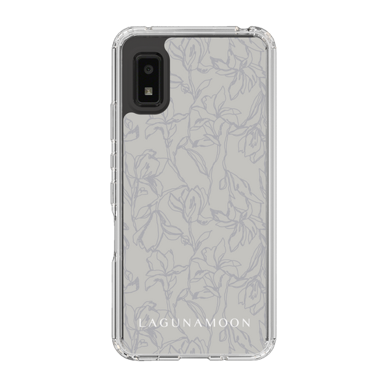 Slim Protection Case［ LAGUNAMOON - FlowerPattern - Grey ］