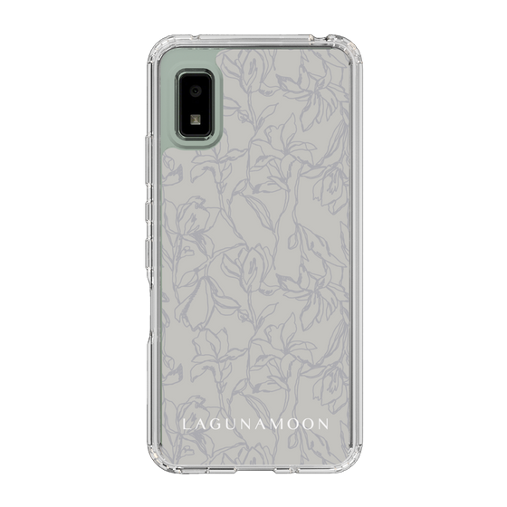Slim Protection Case［ LAGUNAMOON - FlowerPattern - Grey ］