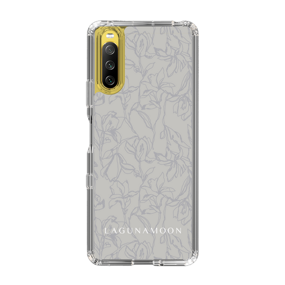 Slim Protection Case［ LAGUNAMOON - FlowerPattern - Grey ］