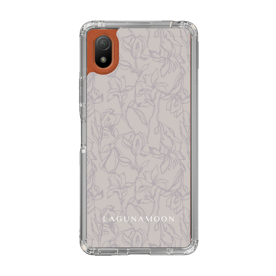 Slim Protection Case［ LAGUNAMOON - FlowerPattern - Grey ］