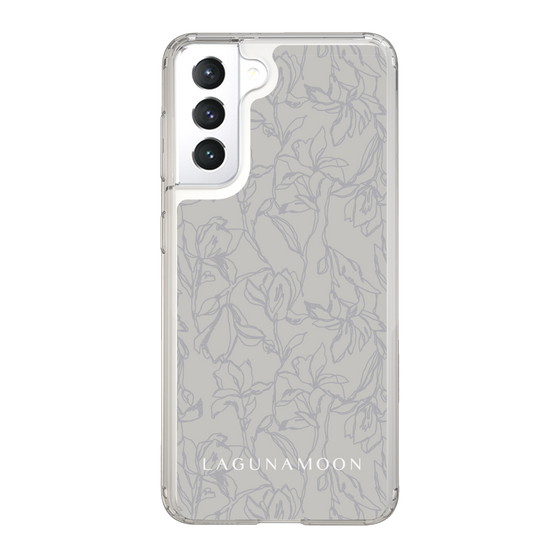 Slim Protection Case［ LAGUNAMOON - FlowerPattern - Grey ］