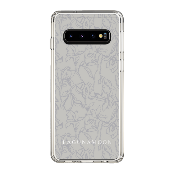 Slim Protection Case［ LAGUNAMOON - FlowerPattern - Grey ］