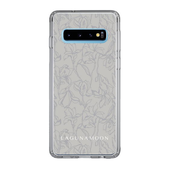 Slim Protection Case［ LAGUNAMOON - FlowerPattern - Grey ］