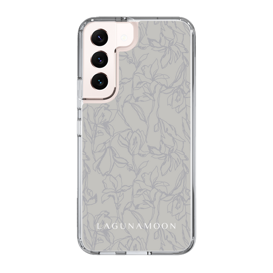 Slim Protection Case［ LAGUNAMOON - FlowerPattern - Grey ］