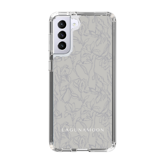 Slim Protection Case［ LAGUNAMOON - FlowerPattern - Grey ］