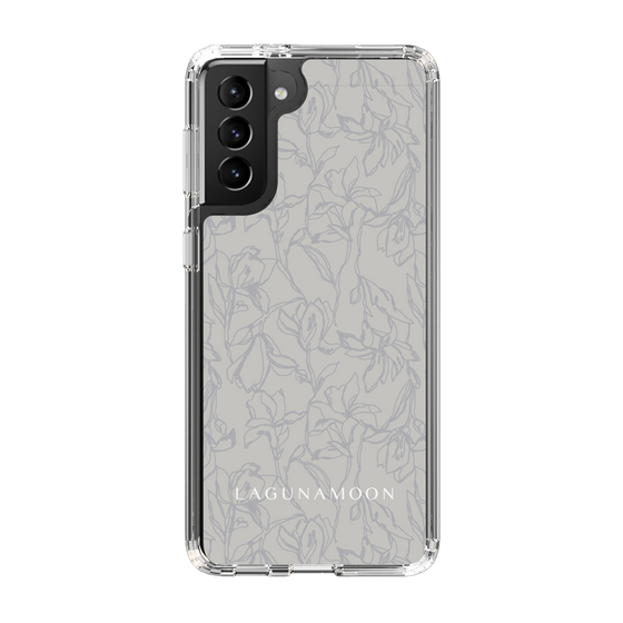 Slim Protection Case［ LAGUNAMOON - FlowerPattern - Grey ］