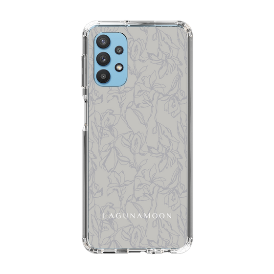 Slim Protection Case［ LAGUNAMOON - FlowerPattern - Grey ］
