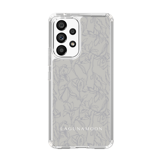 Slim Protection Case［ LAGUNAMOON - FlowerPattern - Grey ］