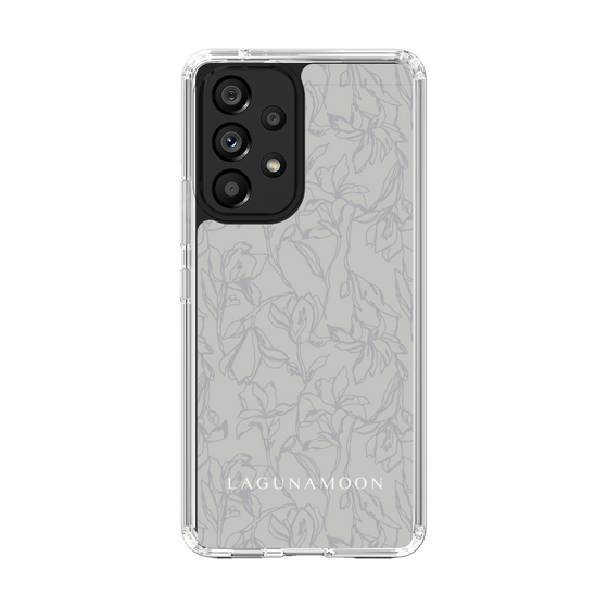 Slim Protection Case［ LAGUNAMOON - FlowerPattern - Grey ］