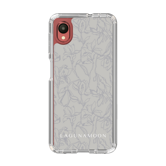Slim Protection Case［ LAGUNAMOON - FlowerPattern - Grey ］
