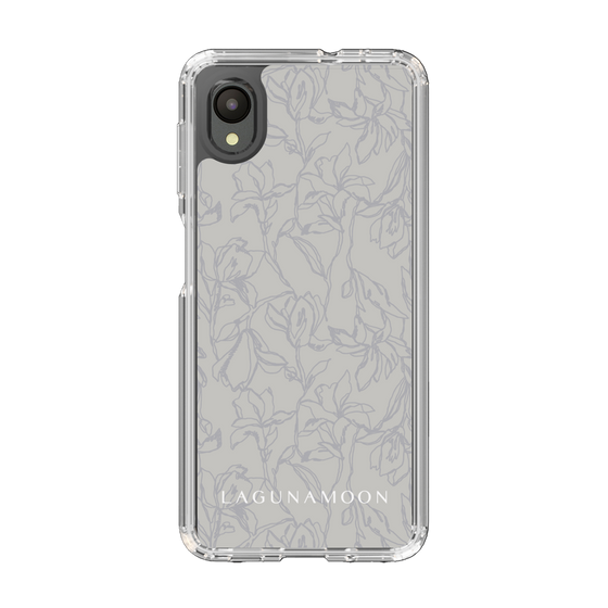 Slim Protection Case［ LAGUNAMOON - FlowerPattern - Grey ］