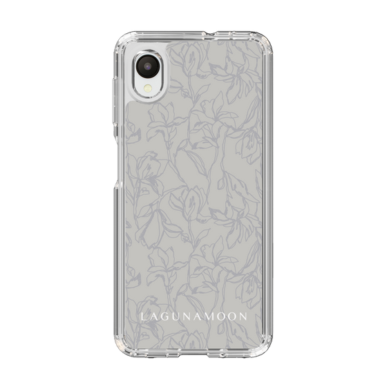 Slim Protection Case［ LAGUNAMOON - FlowerPattern - Grey ］