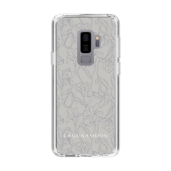 Slim Protection Case［ LAGUNAMOON - FlowerPattern - Grey ］