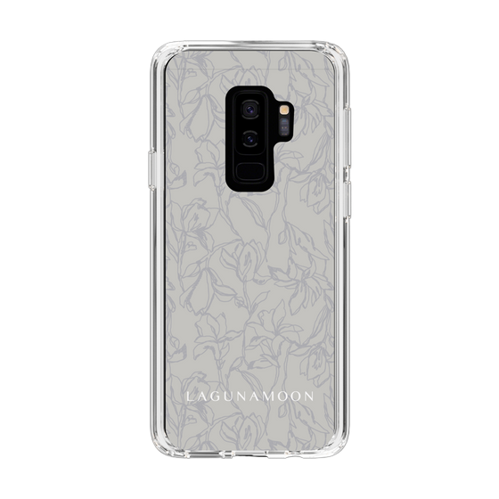 Slim Protection Case［ LAGUNAMOON - FlowerPattern - Grey ］