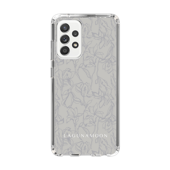 Slim Protection Case［ LAGUNAMOON - FlowerPattern - Grey ］
