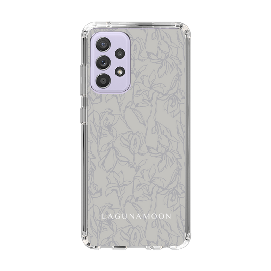 Slim Protection Case［ LAGUNAMOON - FlowerPattern - Grey ］