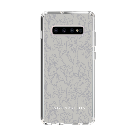Slim Protection Case［ LAGUNAMOON - FlowerPattern - Grey ］