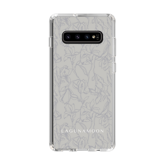 Slim Protection Case［ LAGUNAMOON - FlowerPattern - Grey ］