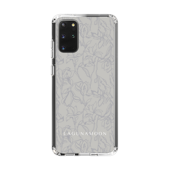 Slim Protection Case［ LAGUNAMOON - FlowerPattern - Grey ］