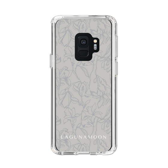 Slim Protection Case［ LAGUNAMOON - FlowerPattern - Grey ］
