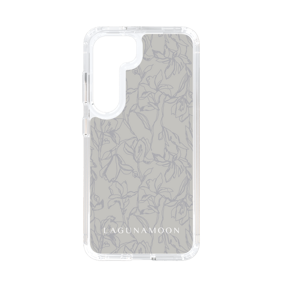 Slim Protection Case［ LAGUNAMOON - FlowerPattern - Grey ］