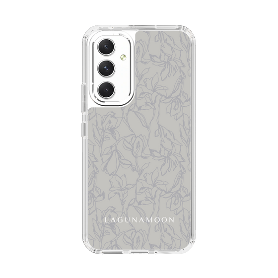 Slim Protection Case［ LAGUNAMOON - FlowerPattern - Grey ］