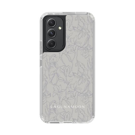 Slim Protection Case［ LAGUNAMOON - FlowerPattern - Grey ］