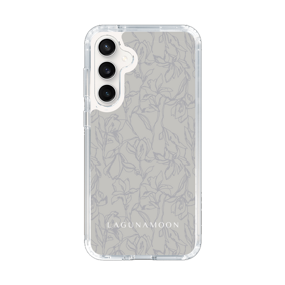 Slim Protection Case［ LAGUNAMOON - FlowerPattern - Grey ］