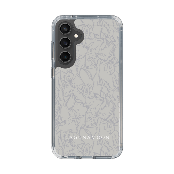 Slim Protection Case［ LAGUNAMOON - FlowerPattern - Grey ］