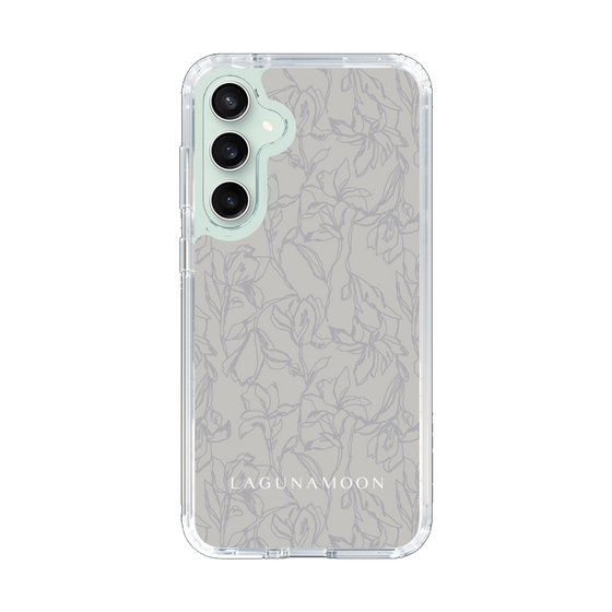Slim Protection Case［ LAGUNAMOON - FlowerPattern - Grey ］
