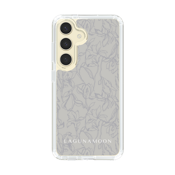Slim Protection Case［ LAGUNAMOON - FlowerPattern - Grey ］