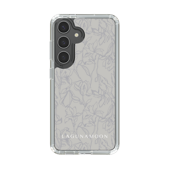 Slim Protection Case［ LAGUNAMOON - FlowerPattern - Grey ］