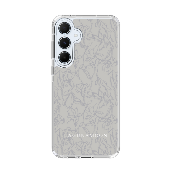Slim Protection Case［ LAGUNAMOON - FlowerPattern - Grey ］