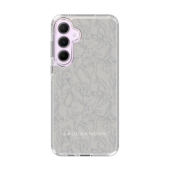 Slim Protection Case［ LAGUNAMOON - FlowerPattern - Grey ］