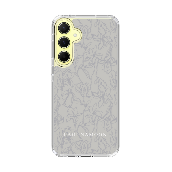 Slim Protection Case［ LAGUNAMOON - FlowerPattern - Grey ］