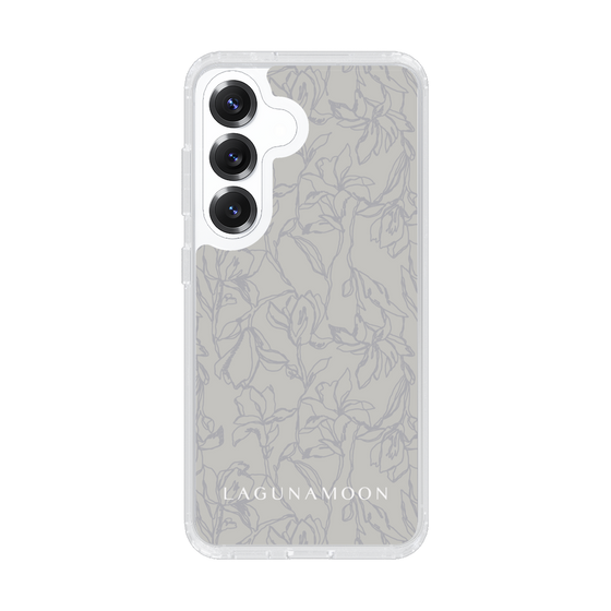 Slim Protection Case［ LAGUNAMOON - FlowerPattern - Grey ］